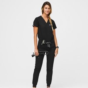 Figs Black Zamora Jogger Scrub Pants